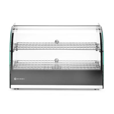 Vitrína ohřívací nastavitelná, HENDI, dvě patra, Černá, 230V/800W, 554x376x(H)376mm | 273999